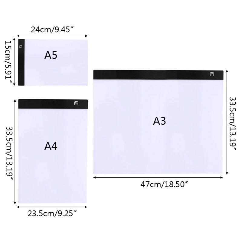 A3/A4/A5 планшет для рисования цифровой Графика Pad USB светодиодный светильник