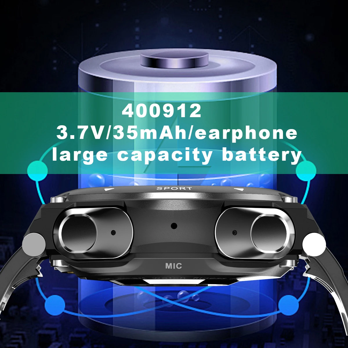 Умные часы-браслет T92 2 в 1 беспроводные наушники TWS 28 дюйма пульсометр