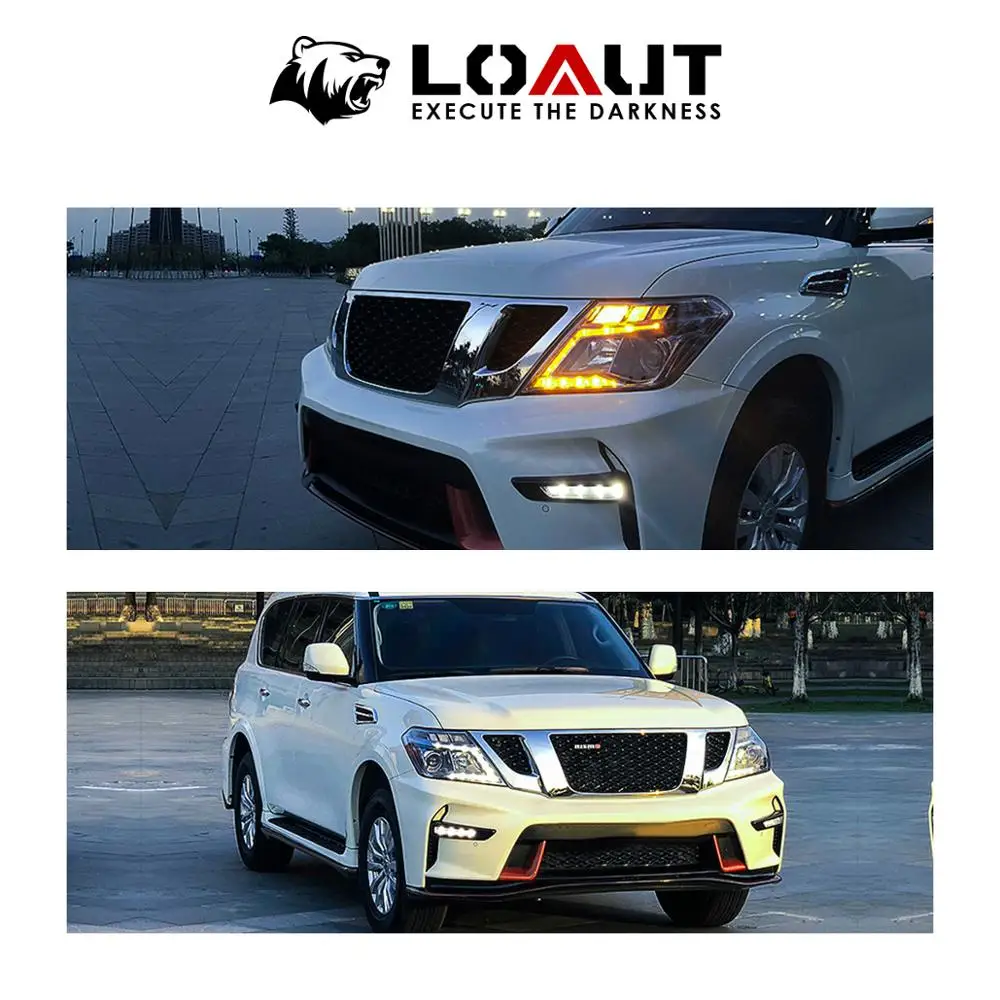 Чехол для автомобильных фар в сборе Nissan Patrol 2010-2013 фары светодиодный DRL Объектив