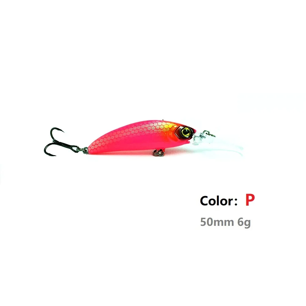 Color P Новинка, мини приманка для рыбной ловли, гольян, 5 см, приманка, Реалистичная, Свинг, маленькая рыба, жесткая, для глубокого дайвинга, приманки, высокое качество, вибрация, Япония, ima, 50ss - Цвет: Color P