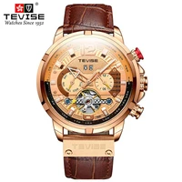 new men leather watch wrist original luxury top brand big automatic fashion sports mechanical watches relogio masculino t885f