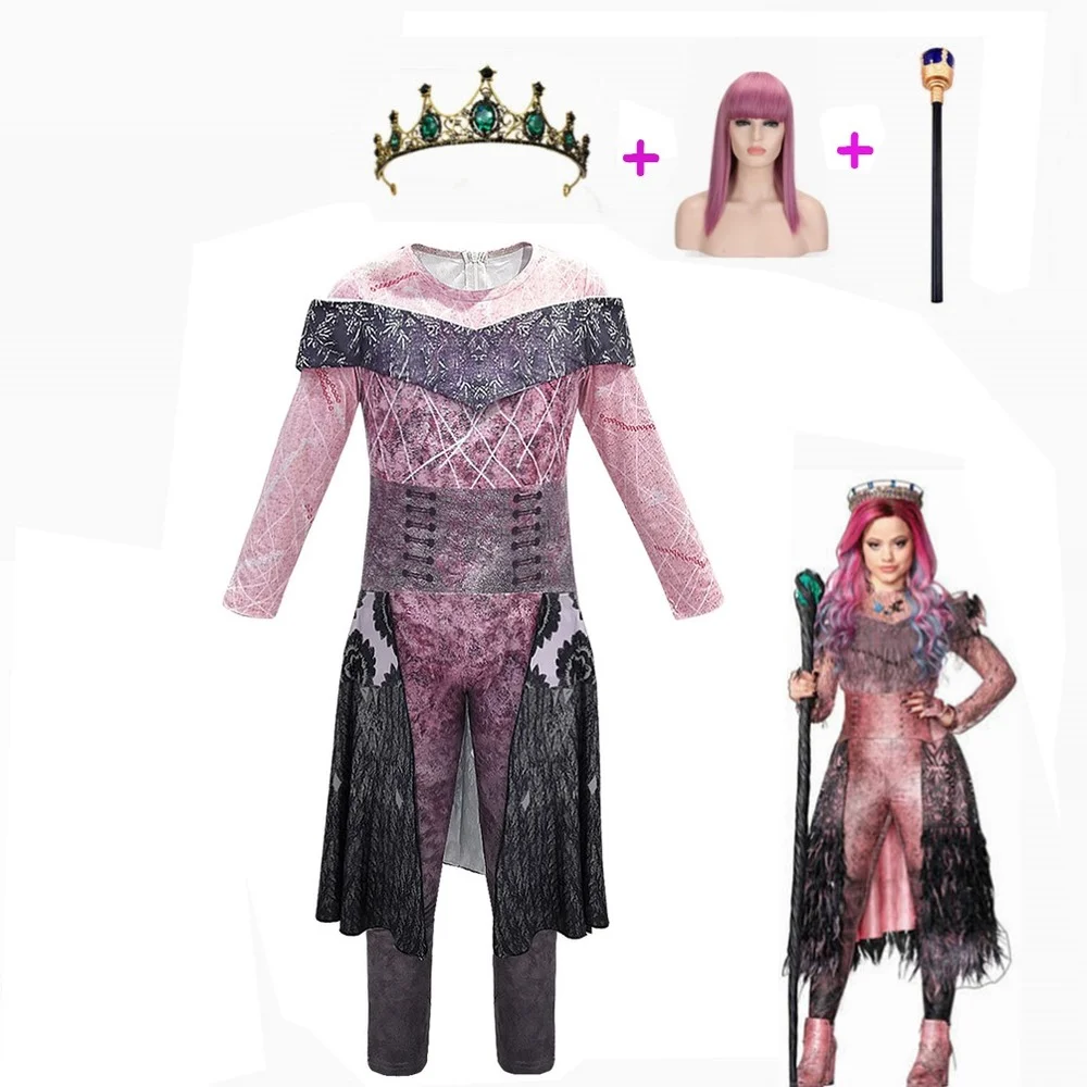 

Наряды для девочек 3 мал Берта Малефисента Одежда для Хэллоуина Детский комбинезон косплей фиолетовый костюм Одри для девочек