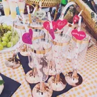 10 шт., одноразовые пластиковые бокалы для шампанского