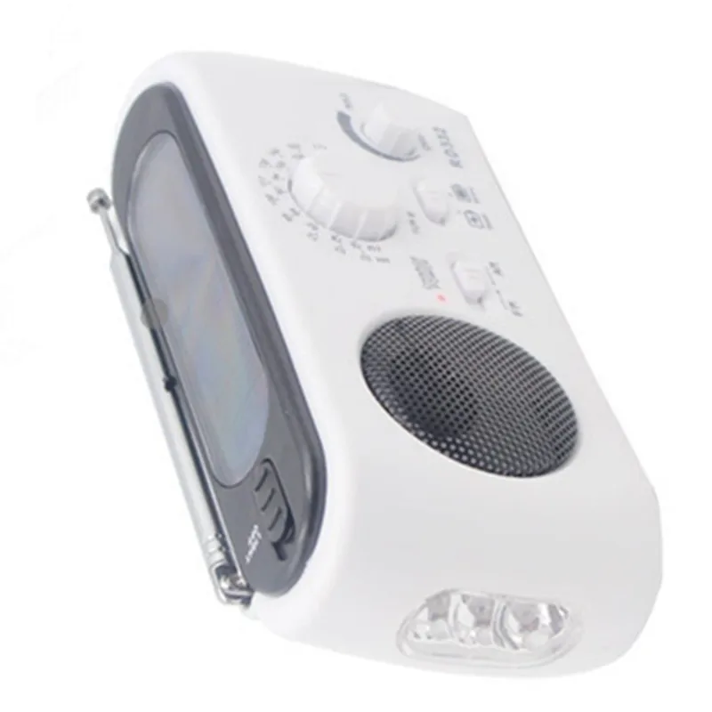 Портативный солнечный энергии AM FM радио Светодиодный светильник флэш наружный