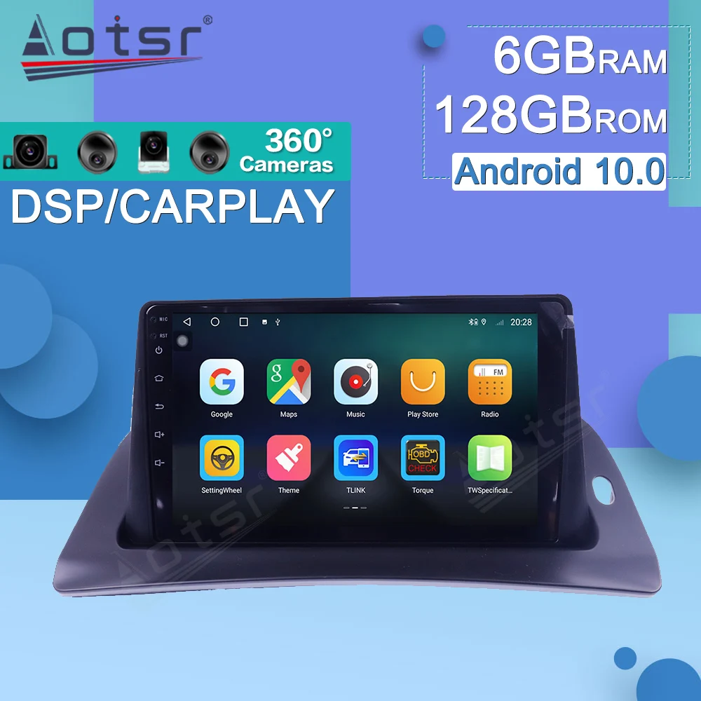 

128G IPS For Renault kangoo 2015 2016 - 2018 Car Radio Multimedia Video Player Navigation Android 10 DVD Carplay AUTO 2Din DSP