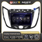 Автомобильный радиоприемник EKIY для FORD C-Max Kuga Escape 2010 + Android 10 мультимедийный стерео приемник GPS навигация универсальный проигрыватель