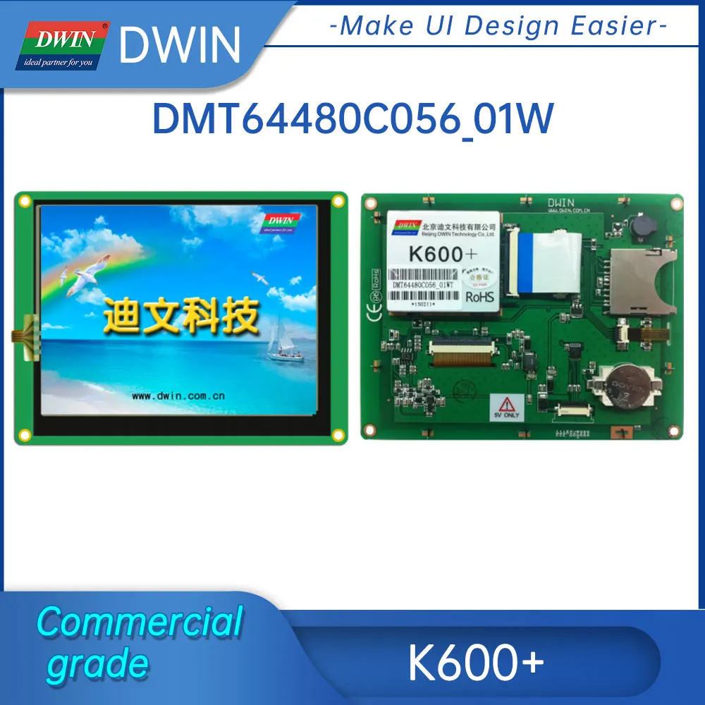

DWIN 5,6 дюймовые ЖК-модули 640*480 TFT-дисплей HMI Smart Touch panel Screen DMT64480C056_01W