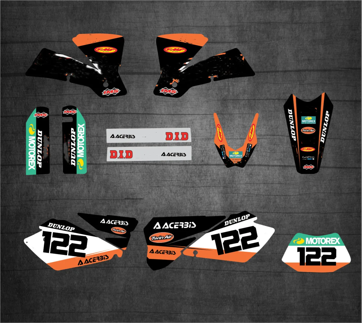 Индивидуальная графика и фотография мотоцикла Набор наклеек для KTM EXC 2004 125 200 250 300