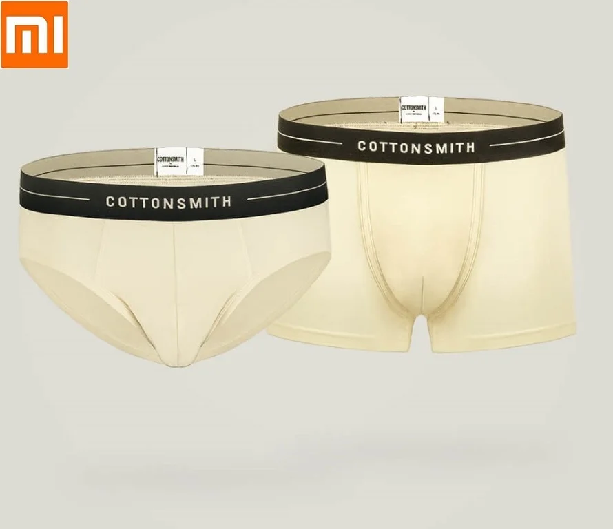 Xiaomi COTTONSMITH мужские телесные хлопковые антибактериальные трусы с плоским углом удобные и дышащие