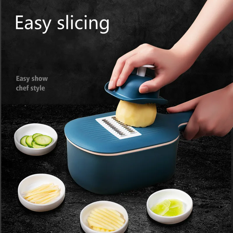 Кухонное устройство многофункциональный бытовой измельчитель овощей и слайсер