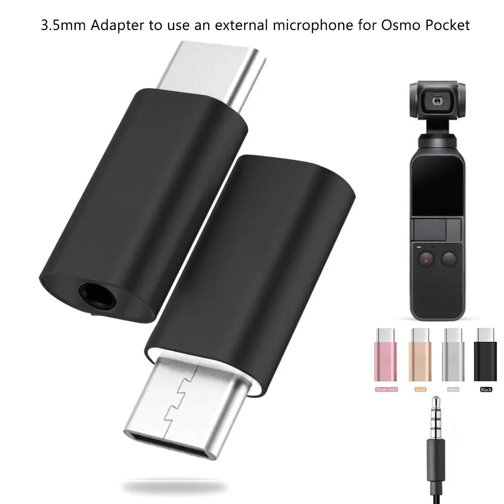 Зарядное устройство адаптер Type C USB на 3 5 мм аудио для внешнего микрофона Osmo