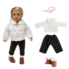 Кукольная одежда 43 см, комплект из куртки и брюк, Кукольное пальто для девочек 18 дюймов, кукольная одежда нашего поколения, подарок на день рождения для девочек