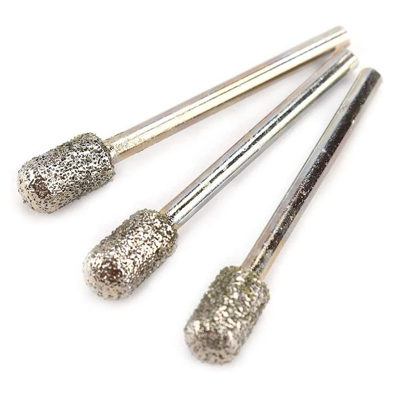 

30 PCS Diamond Burr Set Rotary Grinding Burrs Drill Bits Set with 1/8 Inch Shank Diamond-Coated Stone Carving Bit
