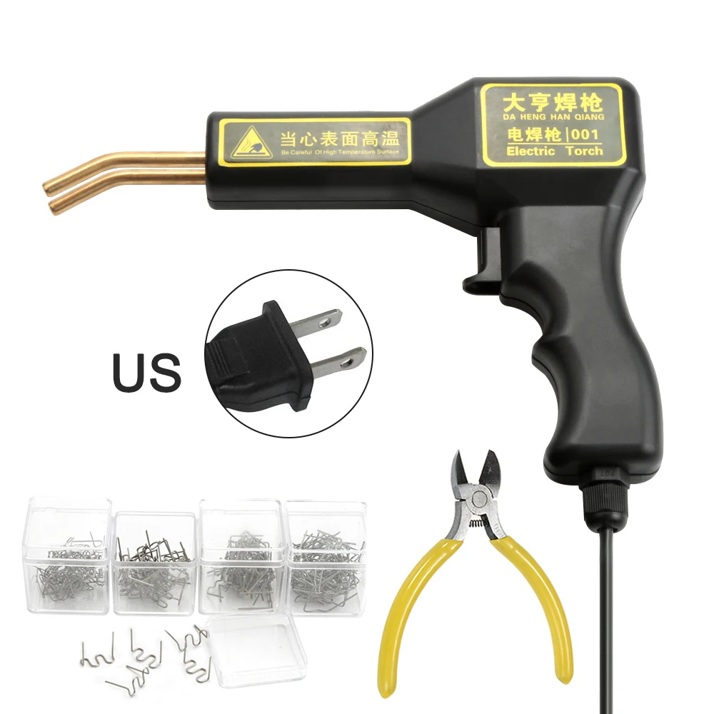 

50 Вт горячий Степлер пластиковый сварочный аппарат автомобильный бампер Ремонтный комплект сварочный ремонтный аппарат ремонт с 5 основны...