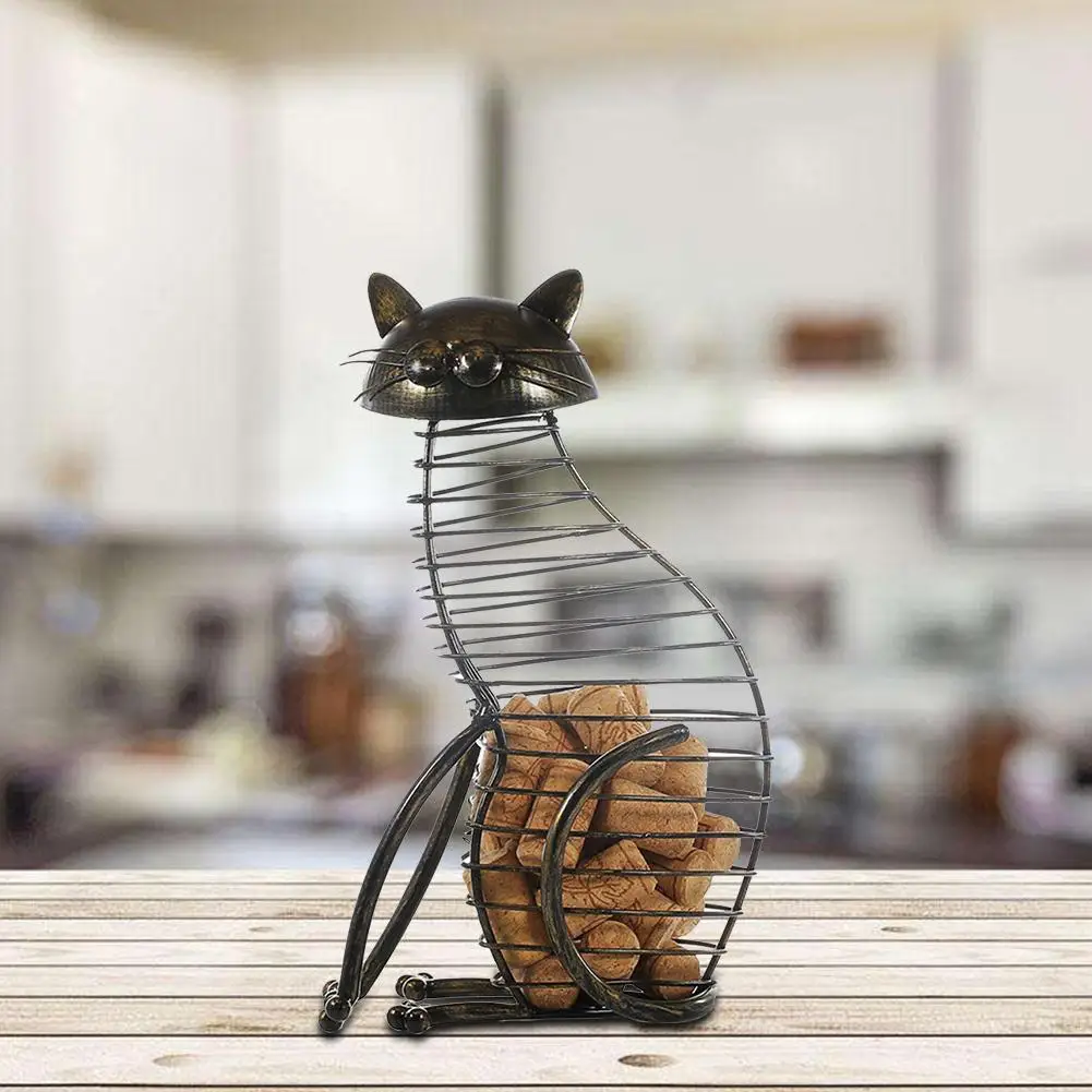 Винная стойка в форме кошки пробковый контейнер держатель для бутылок вина