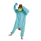 Женский комбинезон унисекс Kigurumis, зимняя Пижама для взрослых, забавный комбинезон, флисовый синий комбинезон с животными, костюм на Хэллоуин