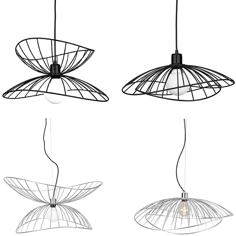 

Creative Art Kitchen Pendant Light Gold Silver Black Iron Sconce E27 LED Hanging Suspension Lamp Home Interior Lighting Fixtures