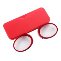 portable nose clip legless presbyopic glasses reading glasses mini magnifier ultra thin spectacles oval with case 10 to 35