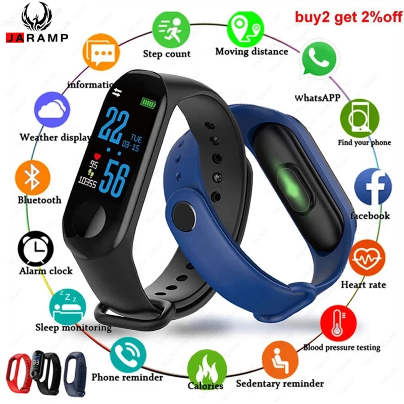 Умные часы M3 Pro спортивный смарт-браслет с монитором кровяного давления умный