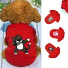 Мягкая одежда для собак кошек печати зима теплая Собака Щенок Кот домашняя одежда для маленькой собаки Прочный свитер для собаки, детские штаны на вельветовой подкладке ПЭТ жилет рубашка