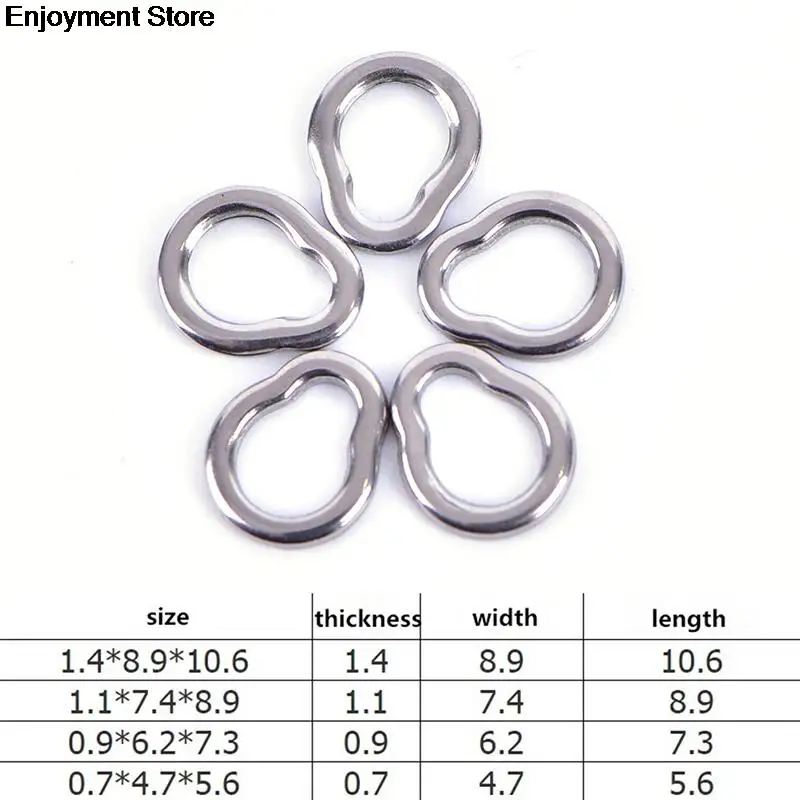 

Новинка; 10 шт. рыболовные кольцо цельные бесшовные Сталь Соединительный Вертлюг для рыбалки рыболовные крючки груша Рыбалка кольцо Сталь аксессуары или приманки джиг