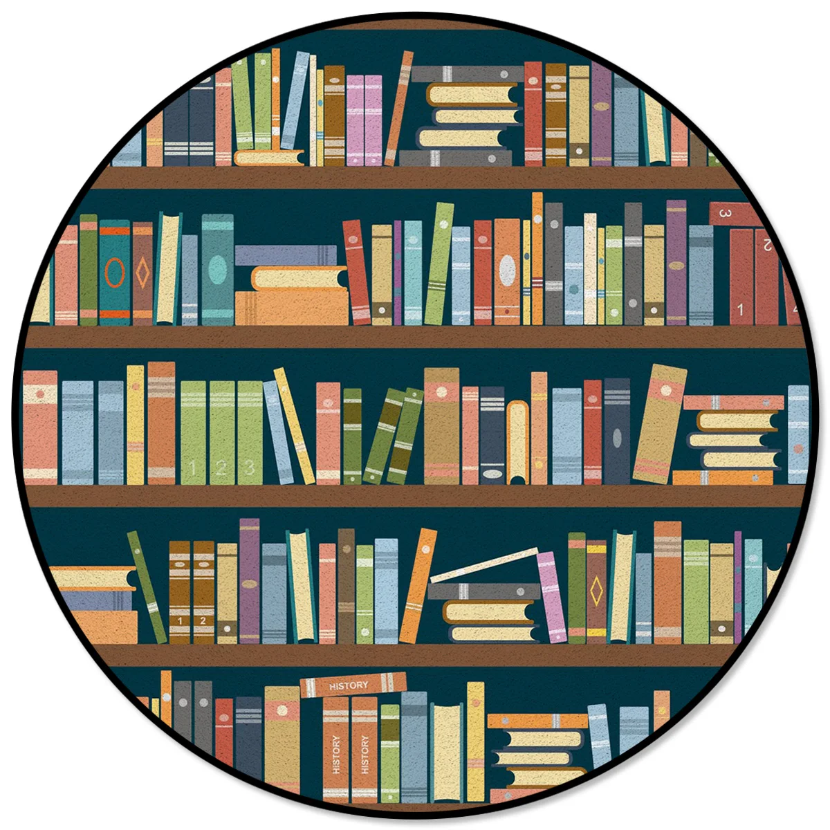 Книжная полка библиотека книга круглые ковры Alfombra гостиная Детский ковер