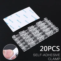 pohiks 20pcs portable wire organizer finisher mini cable clamp storage fixing clips for power cords charging cables