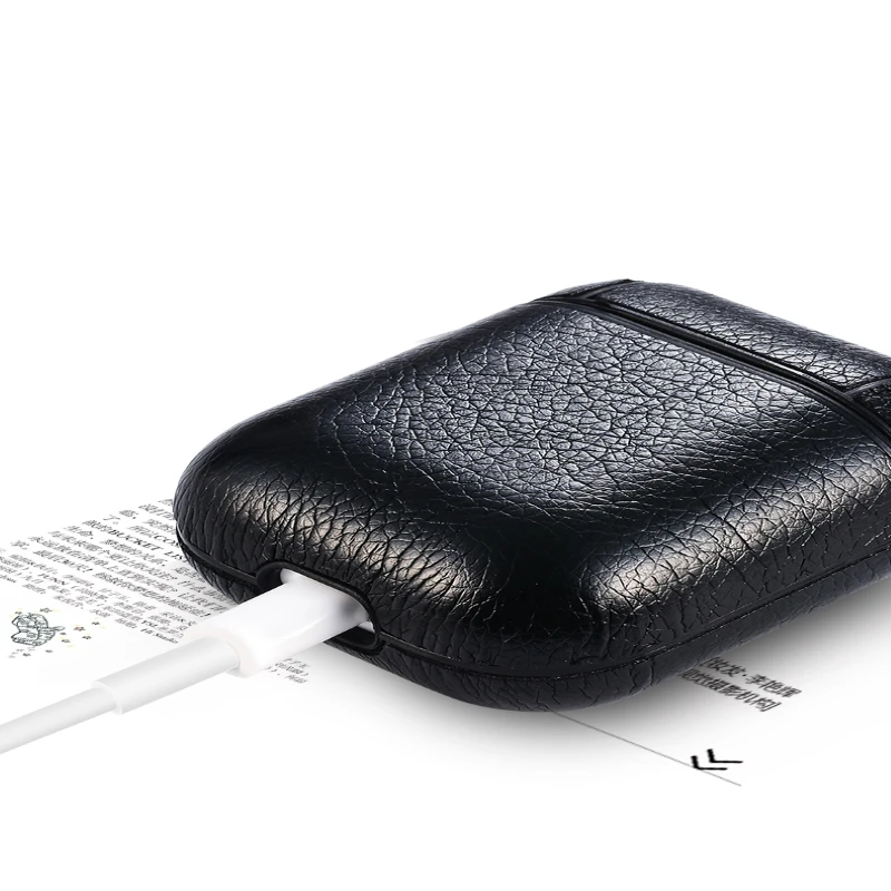 Роскошный кожаный чехол для наушников Apple Airpods винтажные наушники 1 2 коричневый