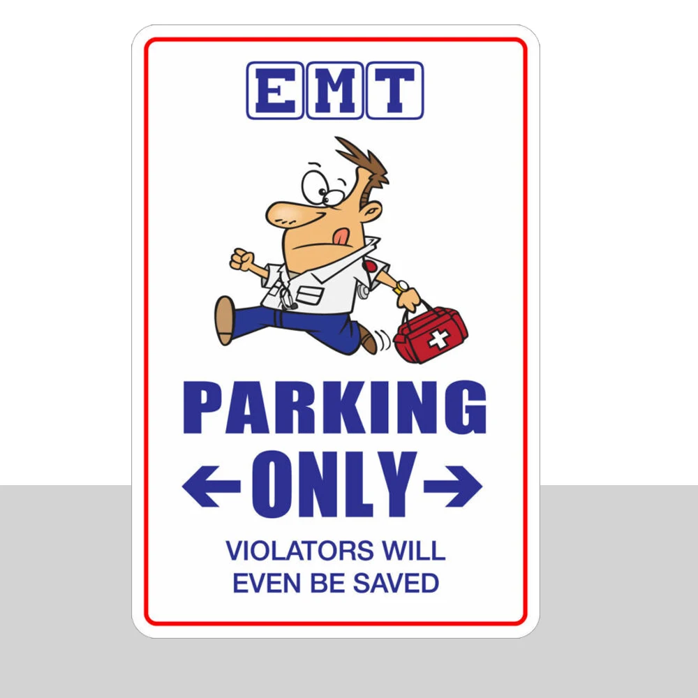 

Aluminum Emt Parking Only 8x12 Metal Novelty Sign Metal Decor