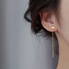 Лиам серебряный цвет INS Горячие гладкие любовь линия уха Модные 2020 новые корейские темпераментные длинные кисточки серьги аксессуары