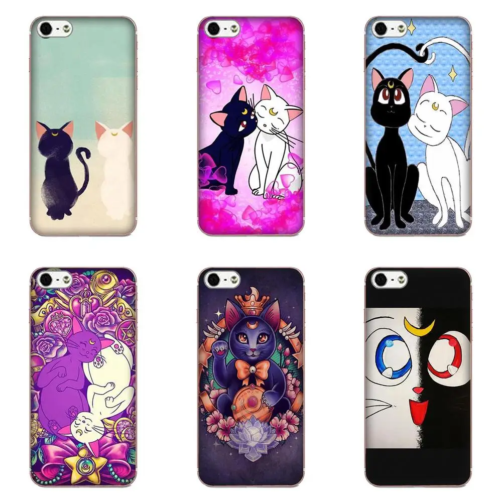 Sailor Moon Luna и Arthemis милые кошки животные для Galaxy J1 J2 J3 J330 J4 J5 J6 J7 J730 J8 2015 2016 2017 2018 mini