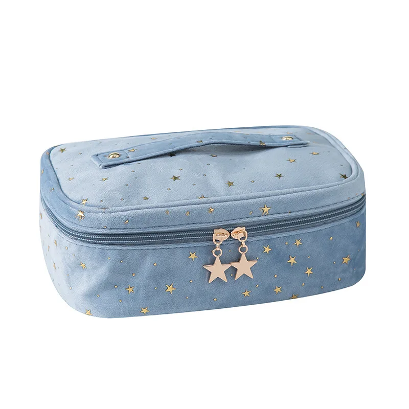 

New Style Velvet Cosmetic Bag Portable Large-capacity Portable Toilet Bag European Style Small Fragrance Travel Storage Bag