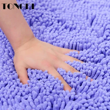 tongdi bathroom carpet mats soft shower microfiber chenille anti skip sop rug decoration for home bathroom living kitchen room free global shipping