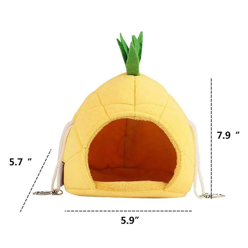 Подвеска для хомяка дом гамак форма ананаса небольшой Животные хлопок клетка