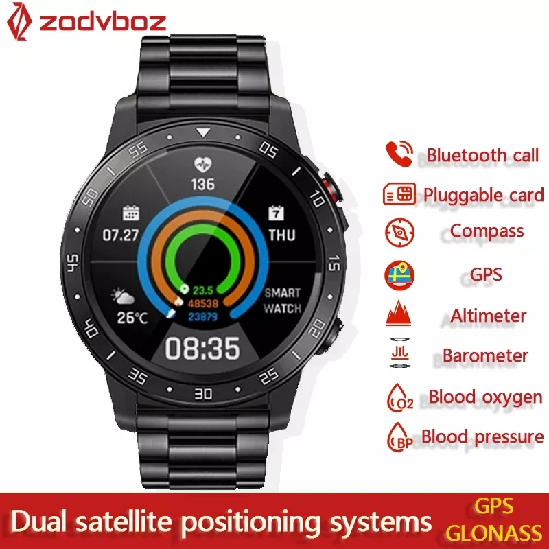 

4G GPS Smart Watch Men Independent Card Call Heart Rate Monitor Waterproof Compass Barometer Altitude Sport Wifi Smartwatch IOS