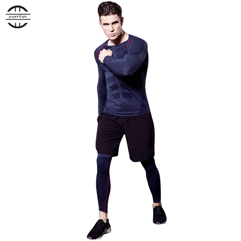 Yuerlian быстросохнущие 3 шт. компрессионные колготки спортивный костюм для мужчин