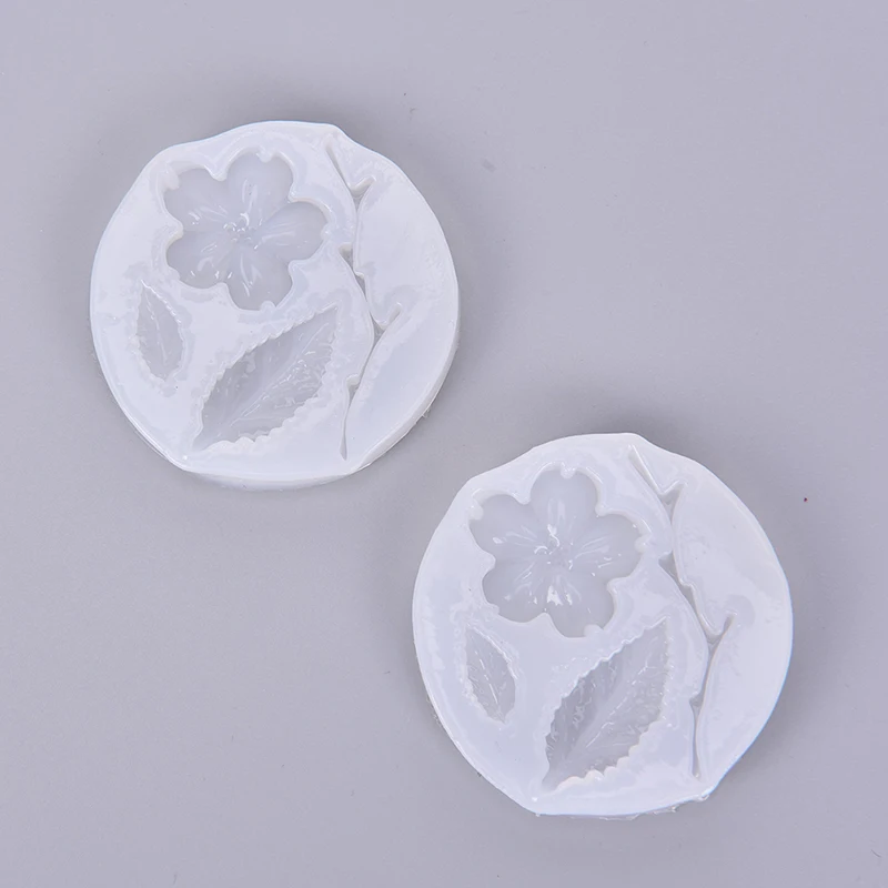 1 шт./лот многоразовые вишневые цветы ветка листьев силиконовая форма DIY глина УФ