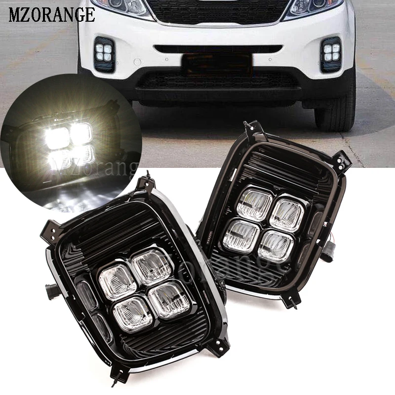 MZORANGE для KIA Sorento 2012 2013 DRL Дневной ходовой светильник 1 комплект Светодиодный дневной светильник водонепроницаемый 12 В противотуманный фонарь автомобильный Стайлинг светильник s