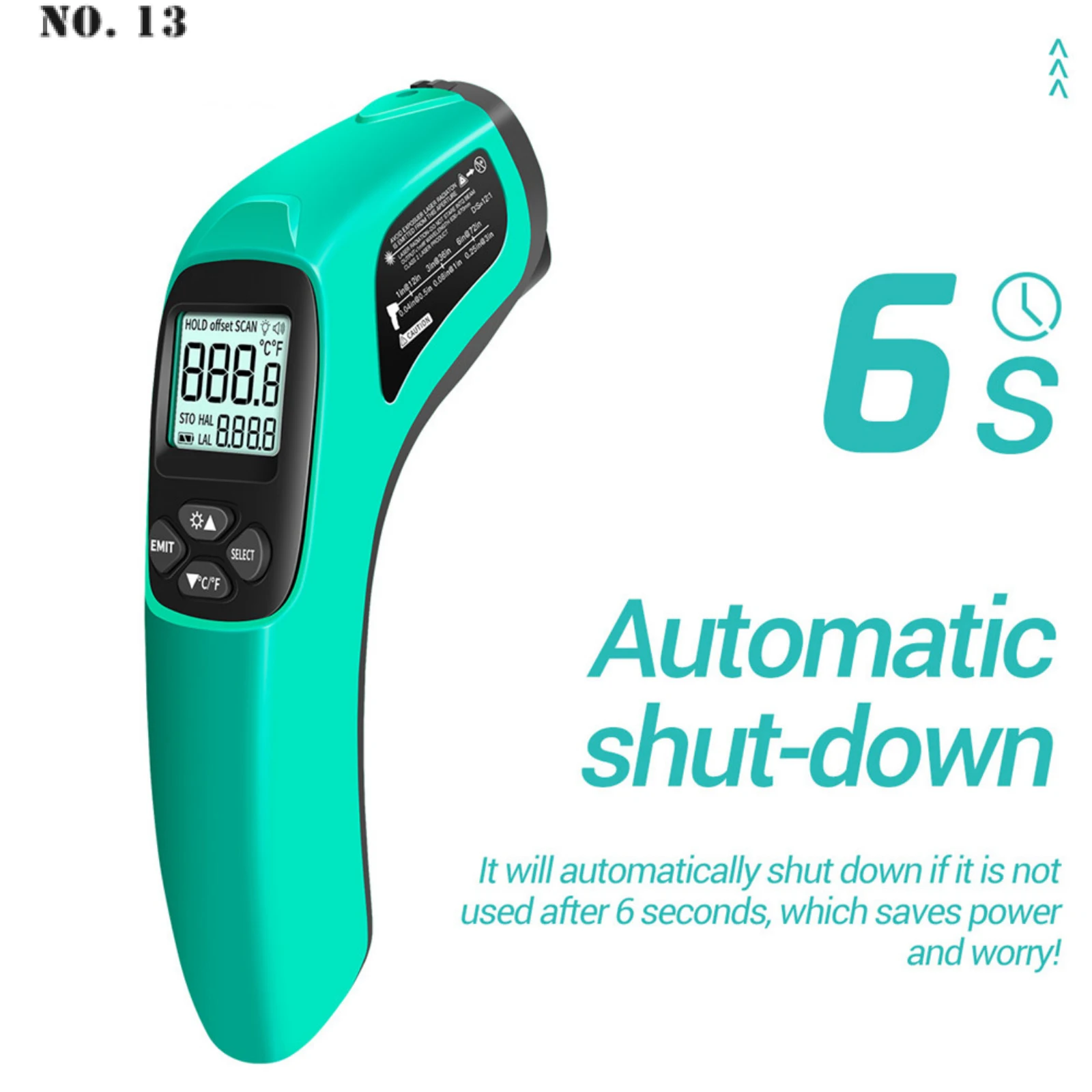 Цифровой инфракрасный термометр TH02A лазерный измеритель температуры-50 ~ 580C ЖК