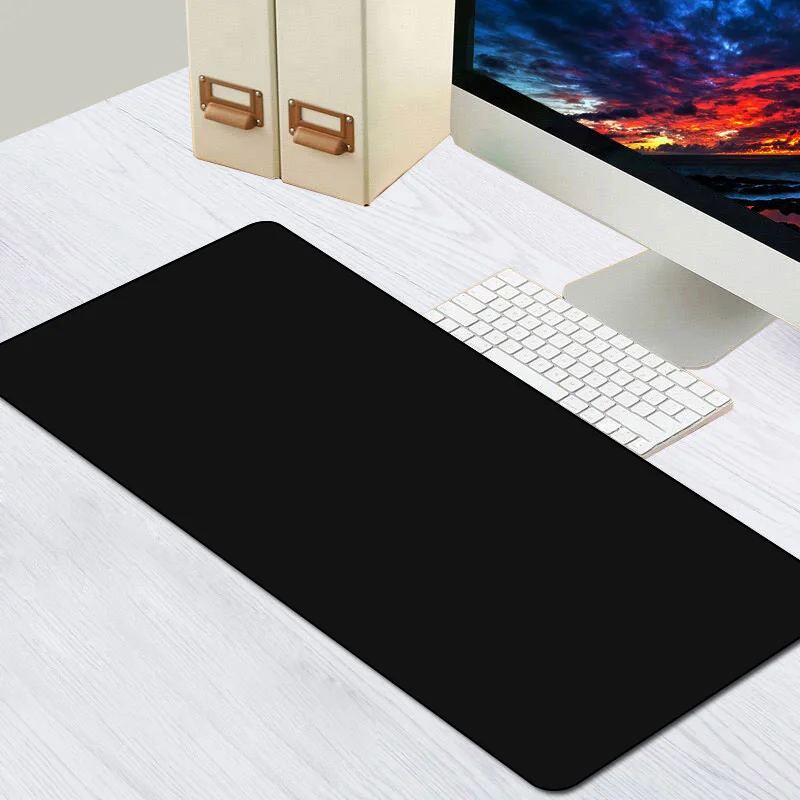 Экстра большой черный игровой коврик для мыши с закругленными краями