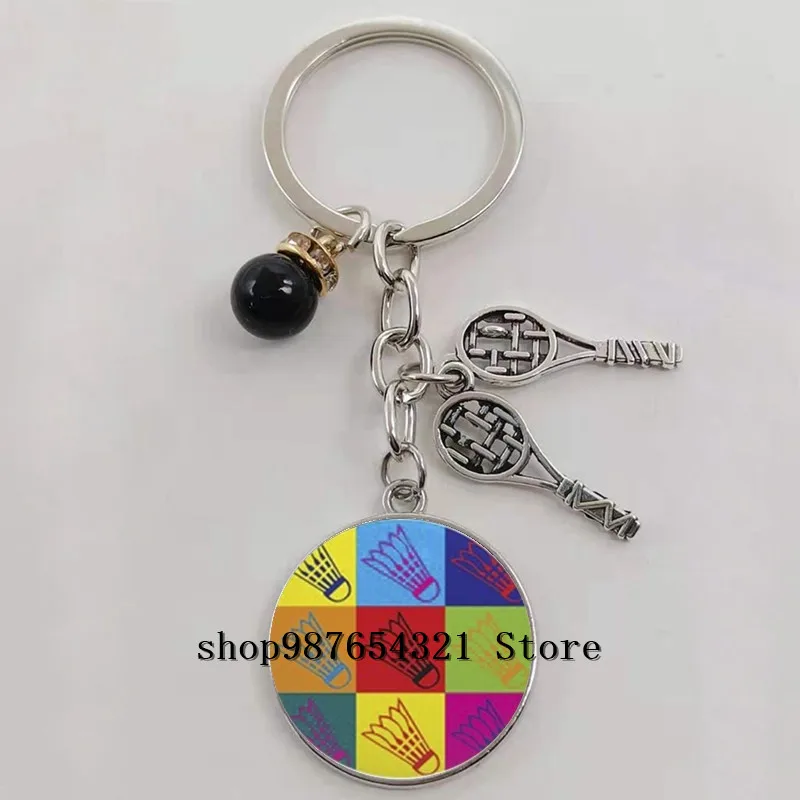 Новинка модные аксессуары для фото брелок бадминтона в стиле ретро мужчин и