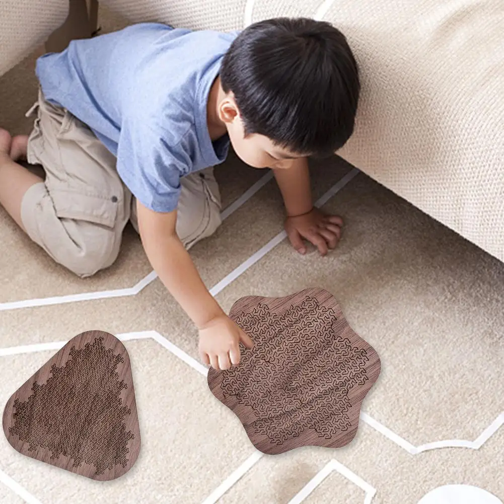 

Wooden Jigsaw Puzzle Mind-Bending Decompression Patience Training Jigsaw Board Toys Challengeable Board Game For Adult Over 18