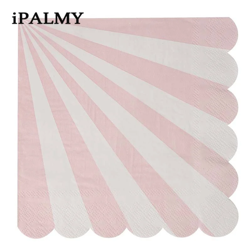 Ipalmay розовые фиолетовые зеленые Полосатые Бумажные обеденные тарелки столовая