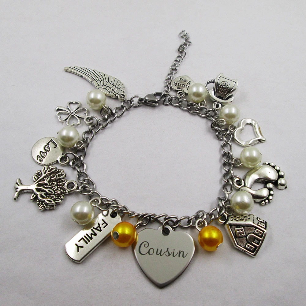 

COUSIN family theme home love high quality stainless steel chain christmas present family gift family faith