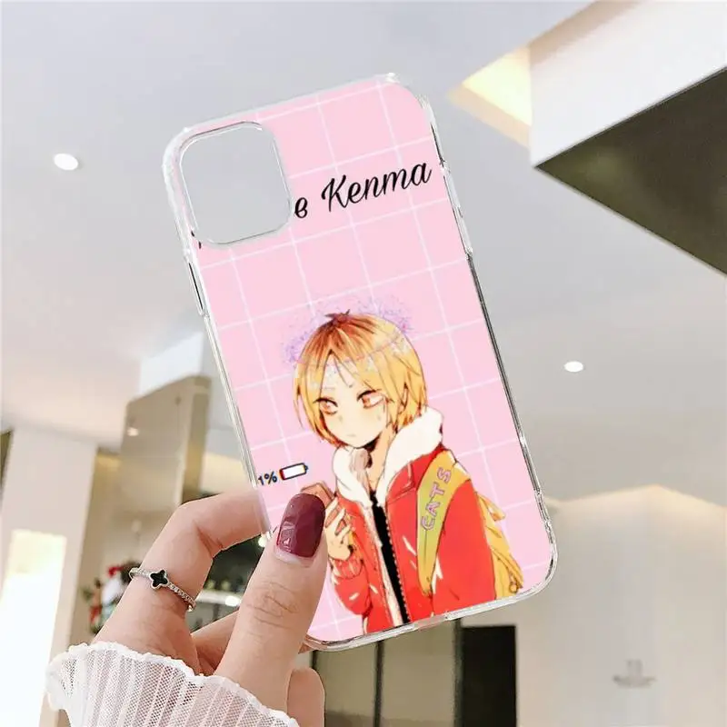 

Kenma Kozume of Haikyuu Anime Phone Cases Transparent soft For iphone 5 5s 5c se 6 6s 7 8 11 12 plus mini x xs xr pro max