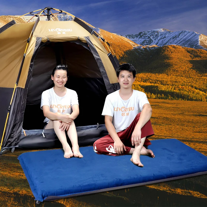 

High grade suede extended width and thickness 10cm automatic sleeping Pad camping mat picnic mat suitable for camping