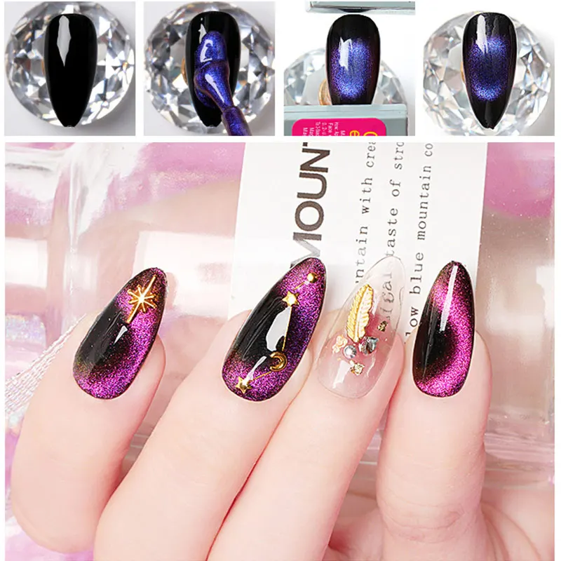 Впитывающийся УФ светодиодный Гель лак для ногтей экологически чистый 9D