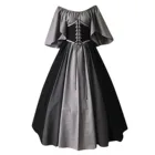 Женское винтажное платье с коротким рукавом, длинное платье в стиле пэчворк со шнуровкой, размеры до 5xl, платья для косплея королевы викторианской принцессы