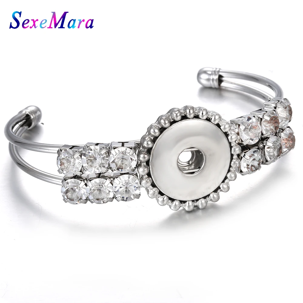 Новые украшения с кнопкой из металла браслет кнопками подходит 18 мм кнопки