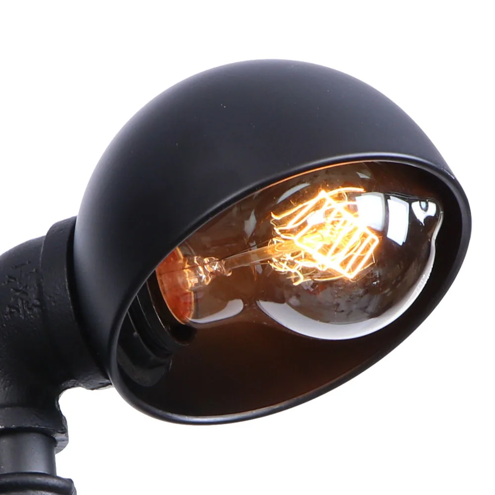 Настенный светильник в стиле ретро с одной головкой и водопроводной трубой